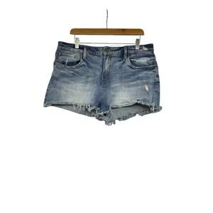 Kut From The Kloth Distressed Cut Off Jane High Rise Denim Shorts Size 14
